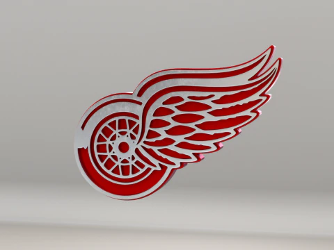 NHL Detroit Red Wings Logosu 3D Model