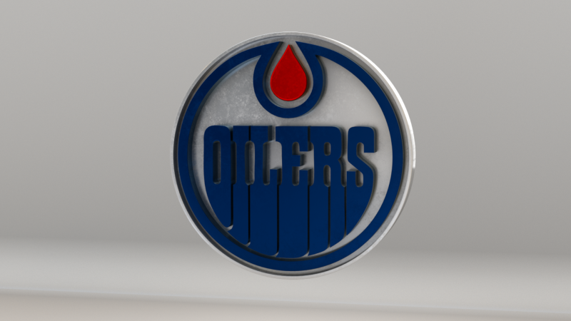 NHL Edmonton Oilers Logo 3D Model .c4d .max .obj .3ds .fbx .stl .blend