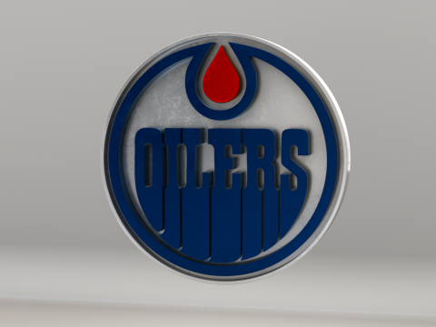 NHL Edmonton Oilers Logo Modelo 3D