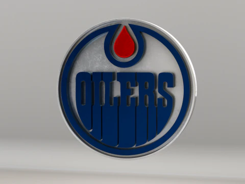 Logotipo de los engrasadores de Edmonton de la NHL Modelo 3D