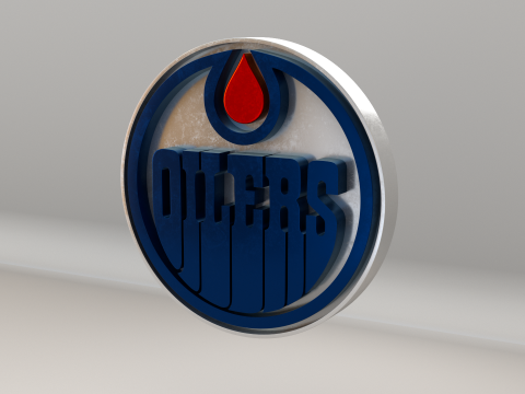 NHL Edmonton Oilers Logo 3D Model
