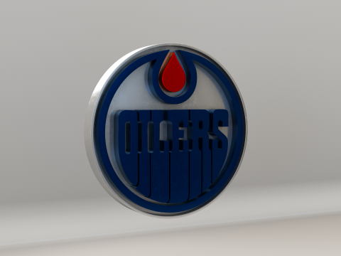 NHL Edmonton Oilers Logo 3D Model