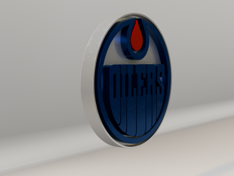 NHL Edmonton Oilers Logo 3D Model
