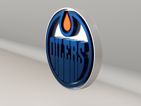 NHL Edmonton Oilers Logo 3D Model