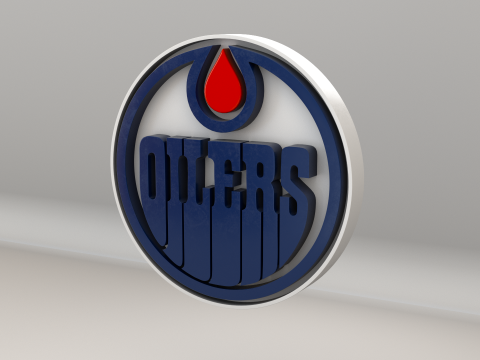 NHL Edmonton Oilers Logo 3D Model