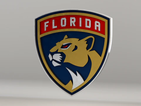 Logotipo de los Panthers de Florida de la NHL Modelo 3D