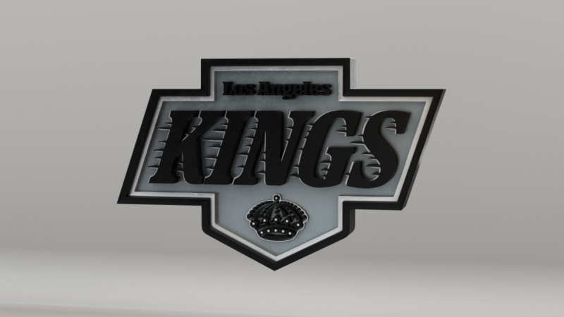 NHL Los Angeles Kings Logo 3D Model .c4d .max .obj .3ds .fbx .stl .blend