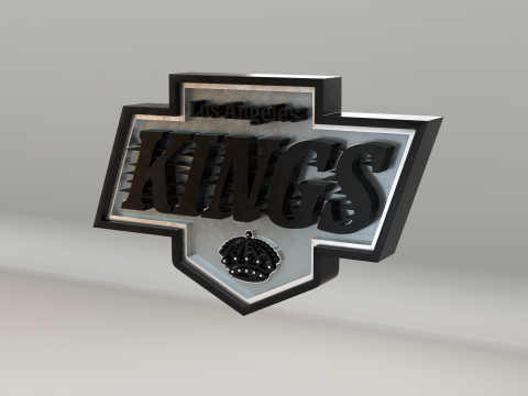 NHL Los Angeles Kings Logo 3D Model
