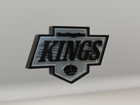 NHL Los Angeles Kings Logo 3D Model