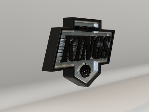 NHL Los Angeles Kings Logo 3D Model
