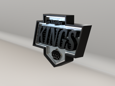 NHL Los Angeles Kings Logo 3D Model