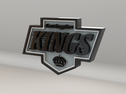 NHL Los Angeles Kings Logo 3D Model