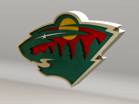 NHL Minnesota Wilds Logo 3D 模型