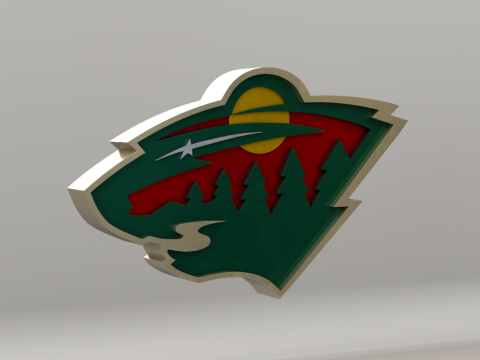 NHL Minnesota Wilds Logo 3D 模型