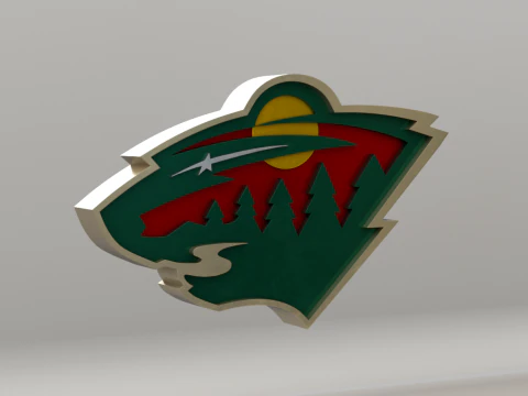 NHL Minnesota Wilds Logo 3D Model