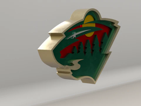 NHL Minnesota Wilds Logo 3D Model