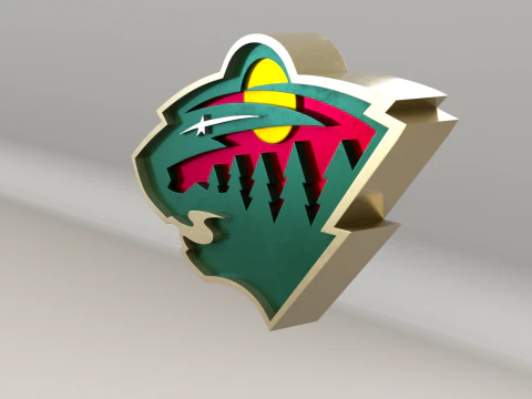 NHL Minnesota Wilds Logo 3D Model