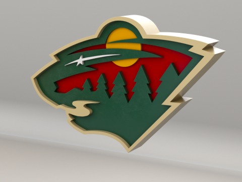 NHL Minnesota Wilds Logo 3D 模型