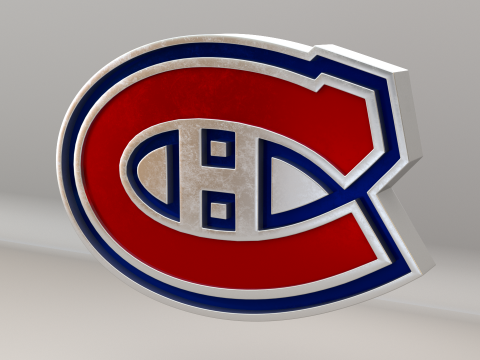 NHL Montreal Canadiens Logo 3D Модель
