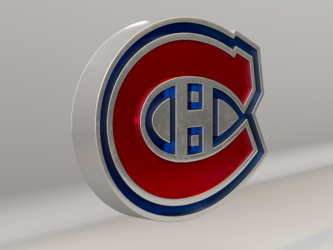 NHL Montreal Canadiens Logo 3D Модель