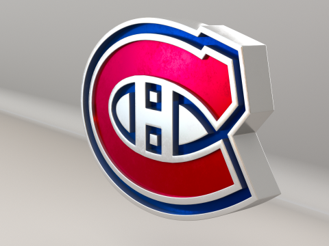 NHL Montreal Canadiens Logo 3D Модель