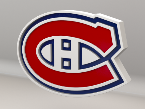 NHL Montreal Canadiens Logo 3D Модель