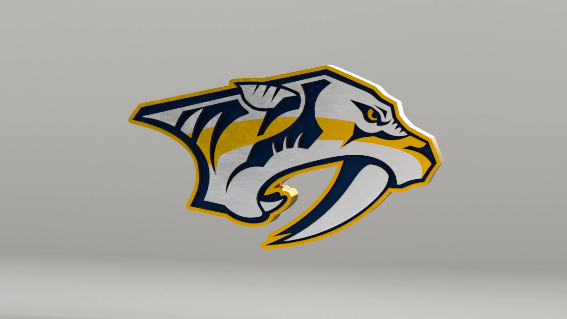NHL Nashville Predators Logo 3D Model .c4d .max .obj .3ds .fbx .stl .blend
