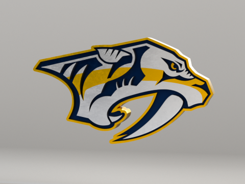 NHL Nashville Predators Logo Modelo 3D