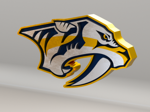 NHL Nashville Predators Logo 3D Модель