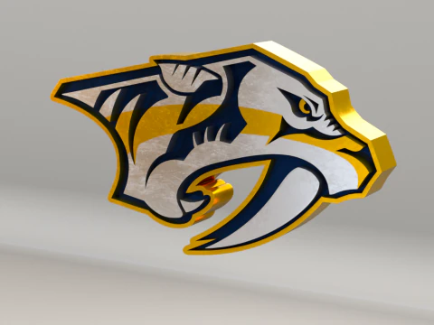 NHL Nashville Predators Logo 3D Model