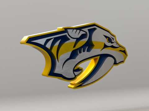 NHL Nashville Predators Logo 3D Модель