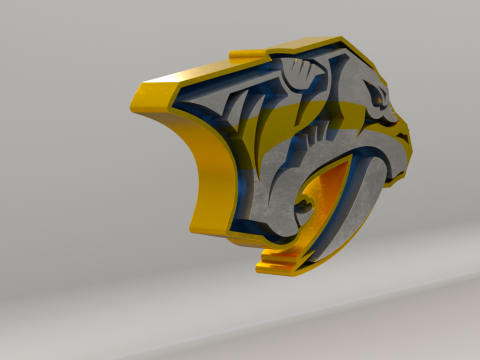 NHL Nashville Predators Logo 3D Модель