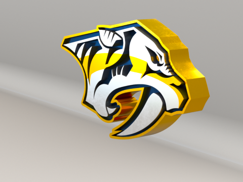 NHL Nashville Predators Logo 3D Модель