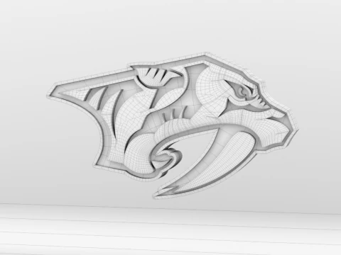 NHL Nashville Predators Logo 3D Model