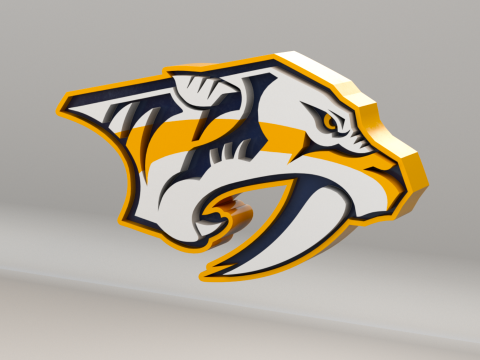 NHL Nashville Predators Logo 3D Модель