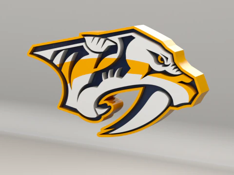 NHL Nashville Predators Logo 3D Model