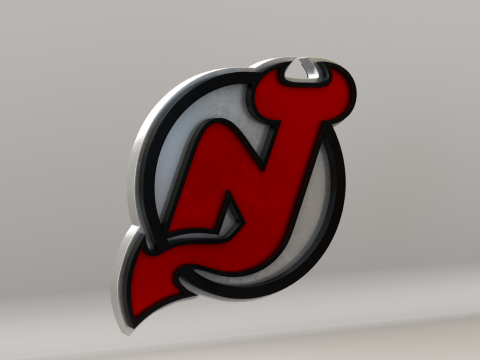 NHL New Jersey Devils Logo 3D मॉडल