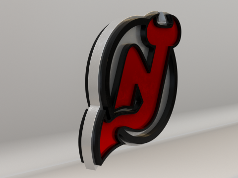 NHL New Jersey Devils Logo 3D मॉडल