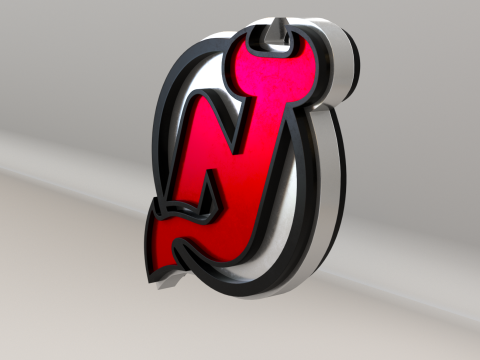 NHL New Jersey Devils Logo 3D मॉडल