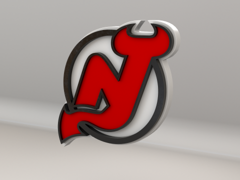 NHL New Jersey Devils Logo 3D मॉडल