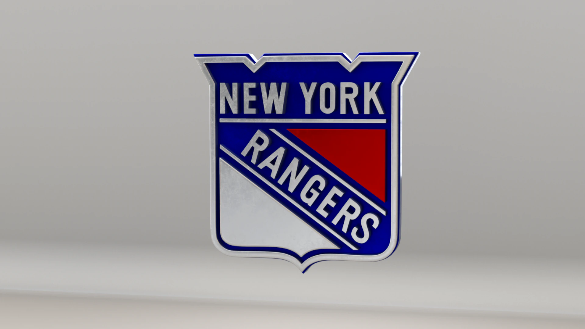 NHL New York Rangers Logo 3D Model .c4d .max .obj .3ds .fbx .stl .blend 