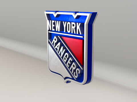NHL New York Rangers Logo Modello 3D