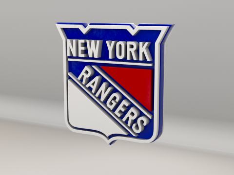 NHL New York Rangers Logo Modello 3D