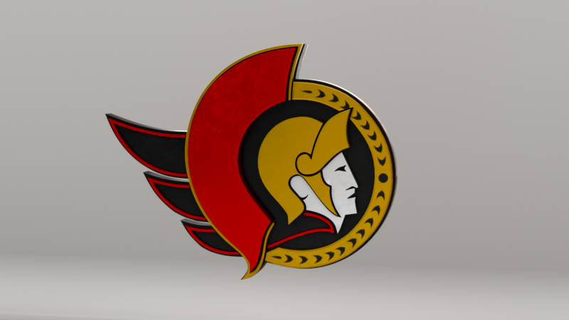 NHL Ottawa Senators Logo Modelo 3D .c4d .max .obj .3ds .fbx .stl .blend