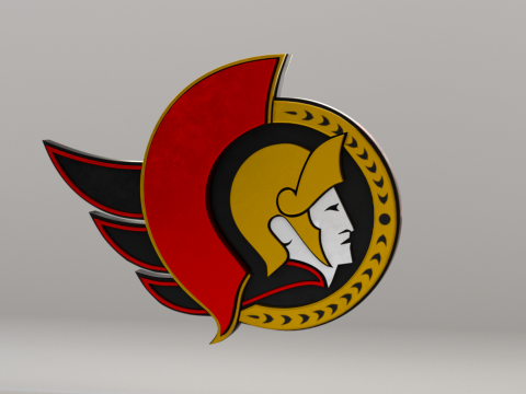 NHL Ottawa Senators Logo Modelo 3D