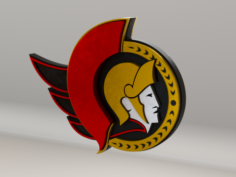 NHL Ottawa Senators Logo Modelo 3D