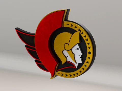 NHL Ottawa Senators Logo 3D Model