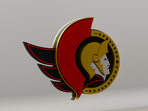 NHL Ottawa Senators Logo Modelo 3D