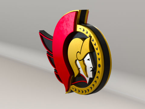 NHL Ottawa Senators Logo Modelo 3D