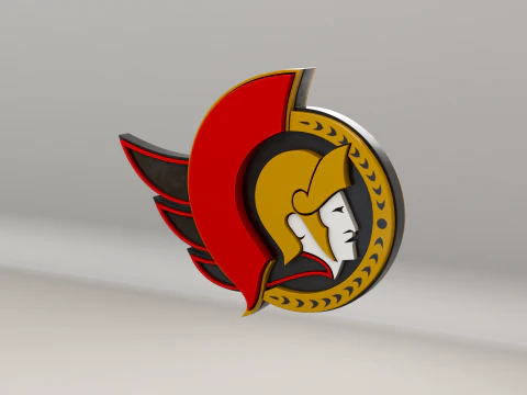 NHL Ottawa Senators Logo 3D Model